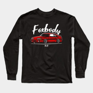 Red Racing Fox Body Stang Long Sleeve T-Shirt